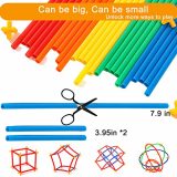 Rainbow TOYFROG Straw Constructor STEM Building Toys 300 pcs Interlocking Plastic Educational Toys Engineering Building Blocks -Construction Blocks- Kids Toy for 3-12 Year Old Boys and Girls