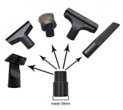 Flexible Crevice Tool Replacement 32mm or 35mm Vacuum Cleaner Accessories Brush Kit for Standard Hose Set of 7