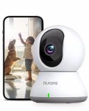 blurams Security Camera, 2K Indoor Camera 360-degree Pet Camera for Home Security w/ Motion Tracking, Phone App, 2-Way Audio, IR Night Vision, Siren, Works with Alexa & Google Assistant,White