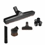 OVO 5PCS Universal Vacuum Cleaner Accessories - 12in Floor Brush, Dusting Brush, Crevice Tool, On-Board Caddy Tool, Upholstery Brush, 1 1/4 inch (32mm) Inner Diameter, Fits All, Black, KIT-216-100-BK