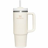Stanley Quencher H2.0 FlowState Stainless Steel Vacuum Insulated Tumbler with Lid and Straw for Water, Iced Tea or Coffee, Smoothie and More, Cream, 30 oz