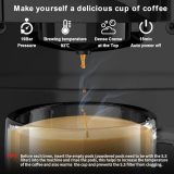 KOTLIE Single Serve Coffee Maker,4in1 Espresso Machines for Nespresso & K-cups/L'OR/Ground Coffee/illy Coffee ESE,19Bar Espresso Maker,1450W Fast Heat Coffee Machine(Black)