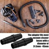 2Pcs Vacuum Cleaner Adapter,Universal Vacuum Hose Professional Extraction Hose Adaptor,Replacement Wet Dry Vacuum Cleaner Attachment Converter for a Diameter of 31.5mm - 45mm.