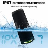 Vanzon V40 Bluetooth Speakers with 24W Stereo Sound, 24H Playtime, IPX7 Waterproof, TWS Pairing with LED Lights