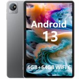 Blackview Tab 70 WiFi 2024 Android 13 Tablet, 6(3+3) GB+64GB 1TB Expand, Wi-Fi 6 Model, 10.1 inch Tablet with HD+IPS Display, 6580mAh, Dual Speakers and Camera, BT5.0, Google GMS, 2.0GHz CPU, Gray