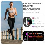 Smart Watch for Men Women with Bluetooth Call, IP68 Waterproof Fitness trackers with Heart Rate Blood Oxygen Sleep Monitor, Smart Watch Blood Pressure 1.96" HD Smartwatch Android & iOS