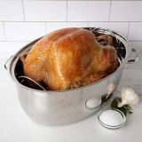 3 in 1 Multi Roaster w Lid- 18/10 Professional Grade Tri-Ply Stainless Steel- 11qt Poultry Roasting Pan w Rack, Stock Pot, & Sautee Cookware- Induction Capable w Stick Resistant Interior