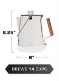 COLETTI Butte Camping Coffee Pot - Campfire Coffee Pot - Stainless Steel Coffee Maker for Outdoors or Stovetop (14 CUP)