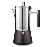 Easyworkz Diego Stovetop Espresso Maker 6Cup 300ml Stainless Steel Italian Coffee Machine Maker Induction Moka Pot