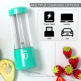 Mulli Portable Blender,Usb Rechargeable Personal Mixer for Smoothie and Shakes, Mini Blender with Six Blades for Baby Food,Travel,Gym(Blue)