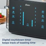 Oster 4-Slice Touchscreen Toaster with Digital Controls, Black and Stainless Steel