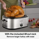 Roaster Oven 22 Quart Electric, Turkey Roaster with Self-Basting Lid Design, Large Stainless Steel Electric Turkey Roaster Oven Fits Turkeys Up to 26LB