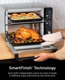 Ninja DCT401 12-in-1 Double Oven with FlexDoor, FlavorSeal & Smart Finish, Rapid Top Convection and Air Fry Bottom, Bake, Roast, Toast, Air Fry, Pizza and More, Stainless Steel