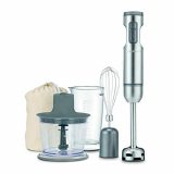 Cuisinart Smart Stick Variable speed hand blender with chopper CSB-87C, Silver, large & CGR-4NEC 5-in-1 Griddler in Silver with Reversible Nonstick Grill/Griddle Plates