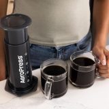 AeroPress XL Coffee Press – 3 in 1 brew method combines French Press, Pourover, Espresso. Full bodied, smooth coffee without grit or bitterness. Small portable coffee maker for camping & travel
