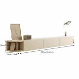 Floating TV Stand 86.6" Floating TV Stand Wall Mounted, Floating Wall Shelf, Floating Entertainment Center with Storage Cabinet, Floating Wall Media Console for Living Room Bedroom Floating Wall TV C